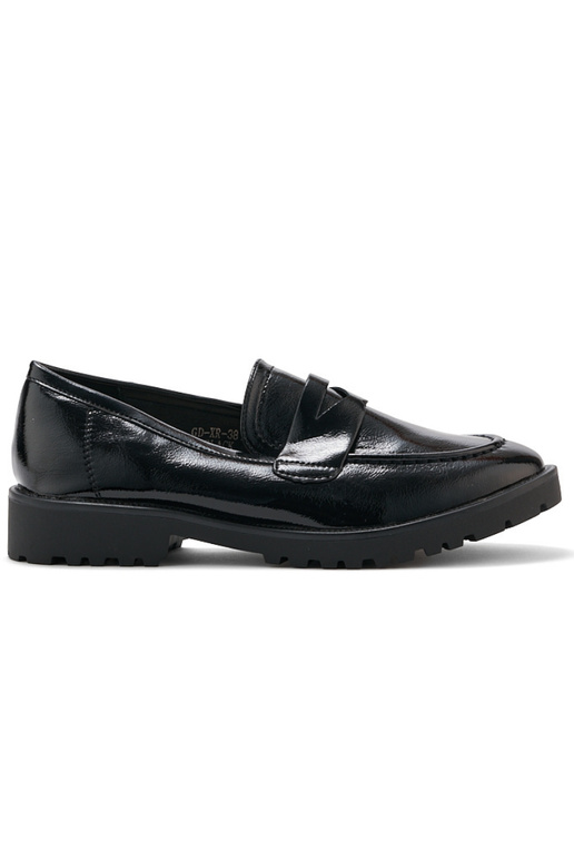 Mokassins mit Lackeffekt in schwarzer... Mokassins mit Lackeffekt in schwarzer...