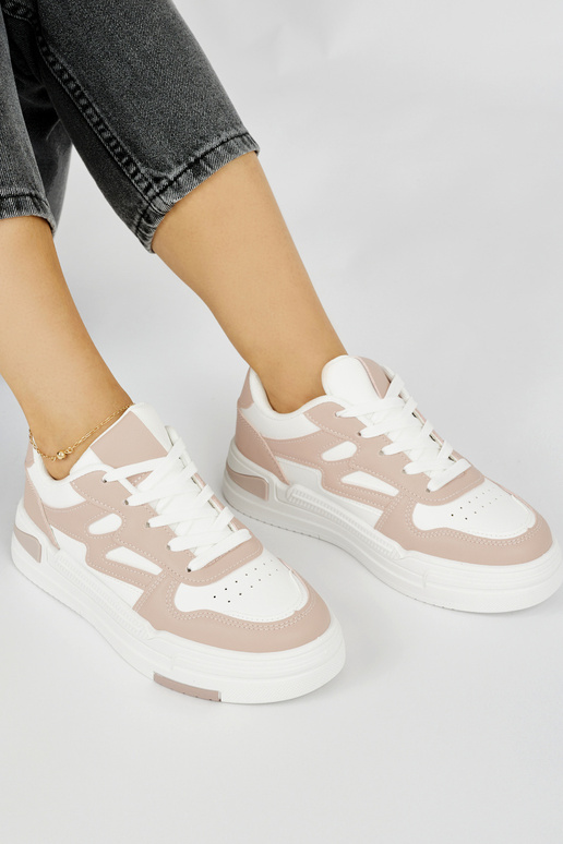 Rosa Sneakers-Modellschuhe mit Plateau Rosa Sneakers-Modellschuhe mit Plateau
