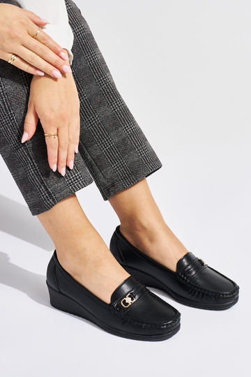 schwarze Damenmokassins mit... 2