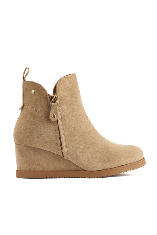 Beige Damen-Keilschuhe