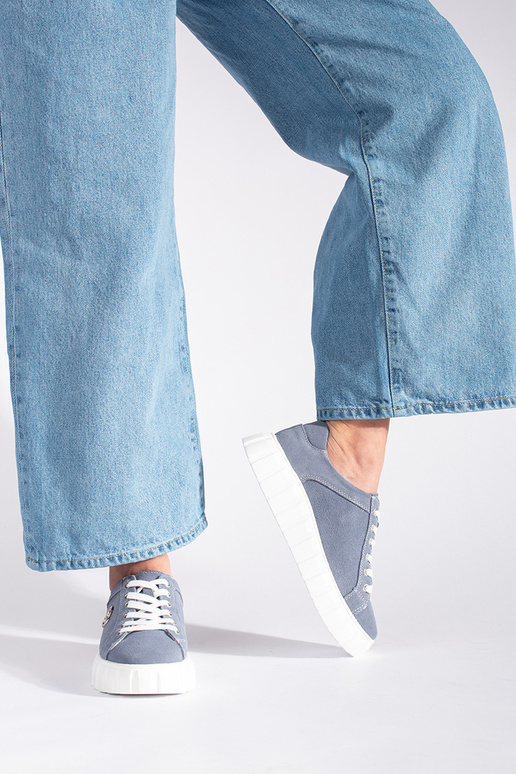 Hellblaue Stiefeletten mit... Hellblaue Stiefeletten mit...