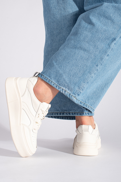 Weiße klassische Damen-Sneakers mit...