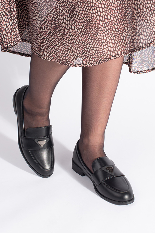 schwarze elegante Damenmokassins schwarze elegante Damenmokassins