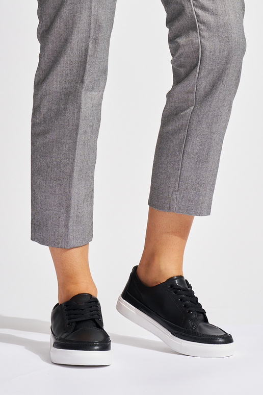 schwarzes Leder Damenschuhe Sergio Leone schwarzes Leder Damenschuhe Sergio Leone