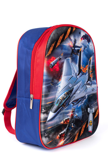 blau-roter Rucksack für...