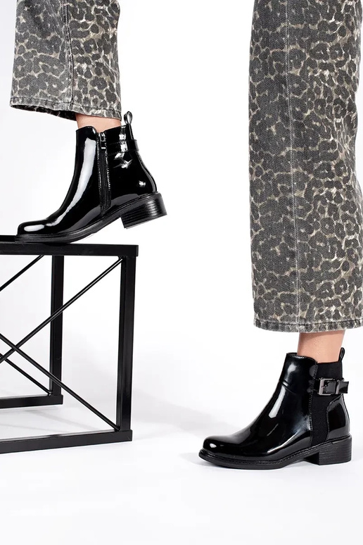 mit Lackeffekt schwarze Damenschuhe mit Lackeffekt schwarze Damenschuhe