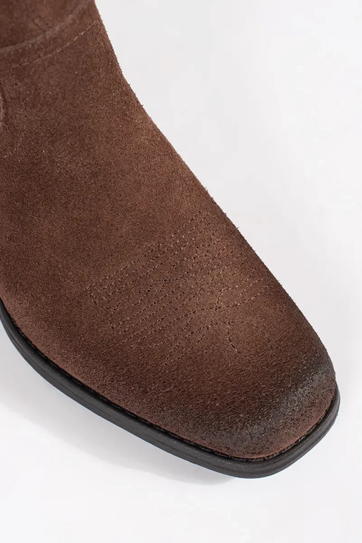 Cowboy-Stiefel aus braunem Leder...