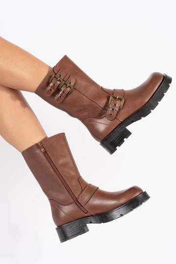 Braune Damen Lederschuhe... 2