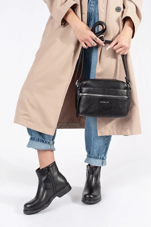 Schwarz Leder Chelsea flache Sohle...