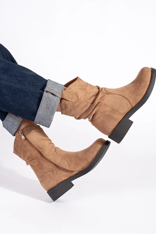 Cowboystiefel für Frauen aus beigem...