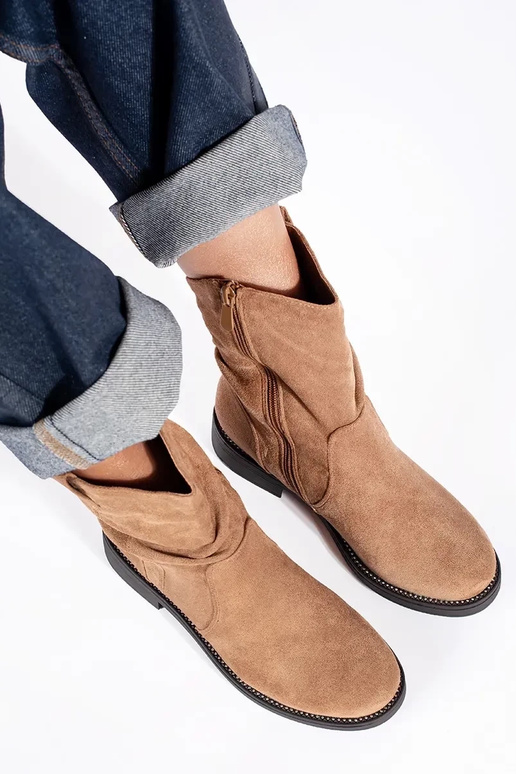 Cowboystiefel für Frauen aus beigem...