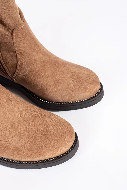 Cowboystiefel für Frauen aus beigem...