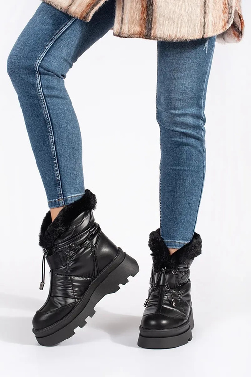 schZuarze Farbe Schneestiefel für...