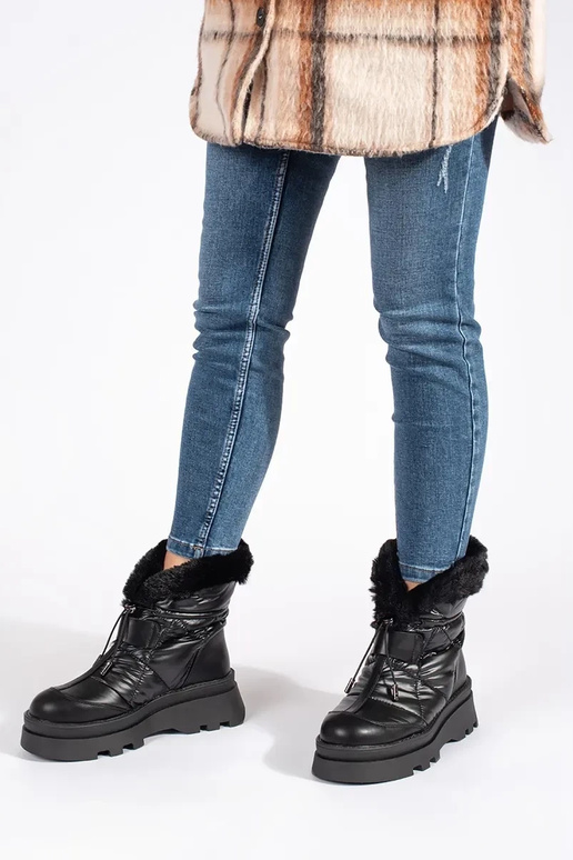 schZuarze Farbe Schneestiefel für...