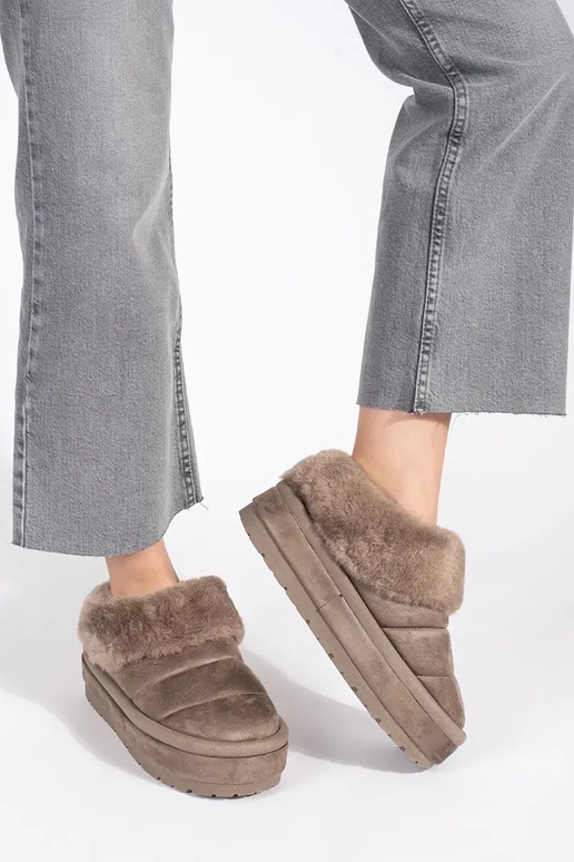 Beige niedrig Schließe Schneestiefel...