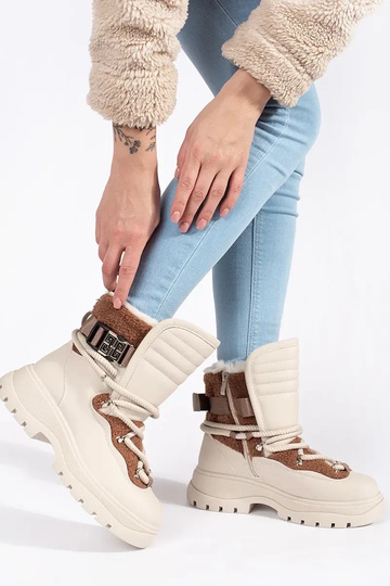 Beige Schneestiefel für... 2