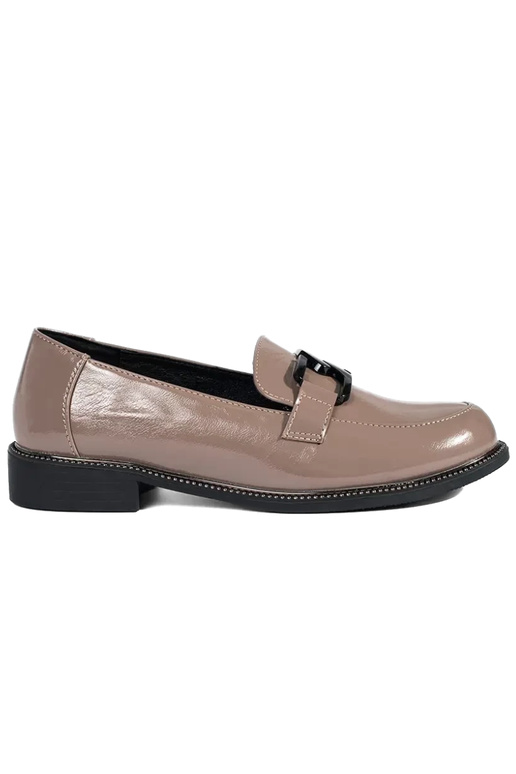 Beige Mokassins Mokassins ze skórzaną...