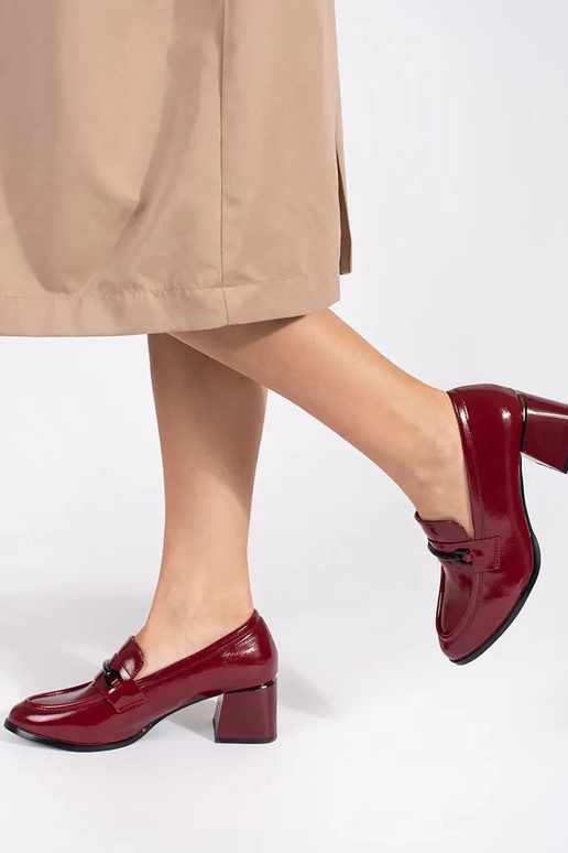 Burgund Halbschuhe Mokassins für...