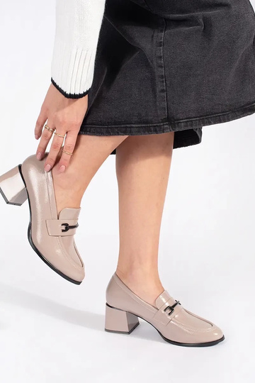 Beige Halbschuhe Mokassins... 2