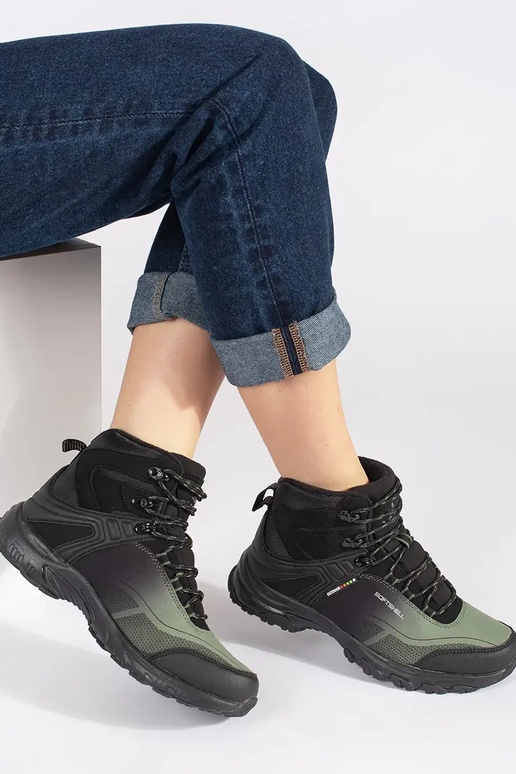 SchZuarz und-grüne Farbe Trekkingschuhe SchZuarz und-grüne Farbe Trekkingschuhe