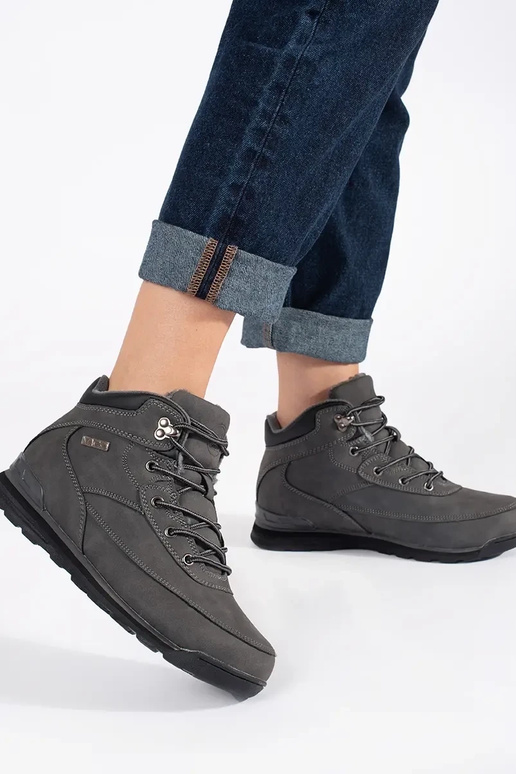 graue Farbe isolieren hohe Reitstiefel graue Farbe isolieren hohe Reitstiefel