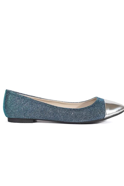 blaue Farbe glänzend Ballerinas ze... blaue Farbe glänzend Ballerinas ze...