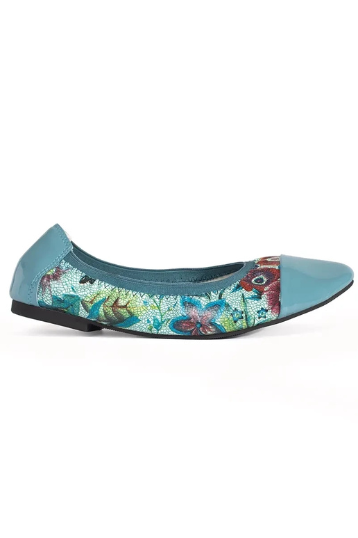 Ballerinas in Lackoptik mit Spitzen Ballerinas in Lackoptik mit Spitzen