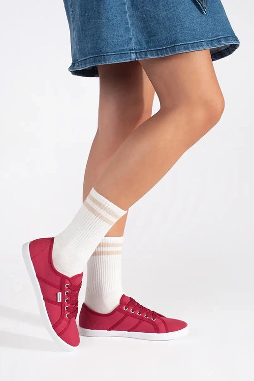 Rote Damen-Flachschuhe