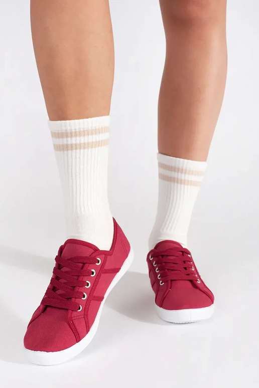 Rote Damen-Flachschuhe