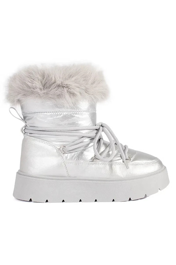 Silberfarbe Schneestiefel...