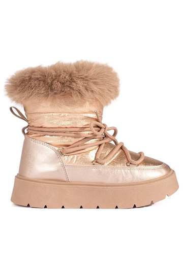 goldene Farbe Schneestiefel...