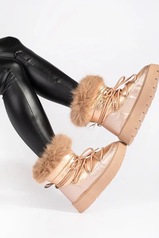 goldene Farbe Schneestiefel für Damen...