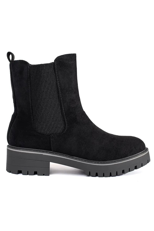 Schwarze flache Wildlederschuhe mit... Schwarze flache Wildlederschuhe mit...