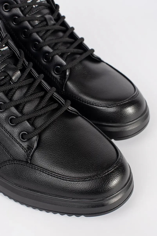 Schwarze Herren warme Schnürstiefel Schwarze Herren warme Schnürstiefel