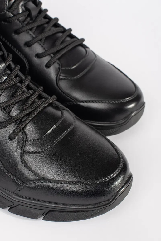 Hohe warme Herren Schuhe aus Kunstleder