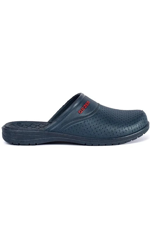 Blaue Slipper mit geschlossenen Zehen