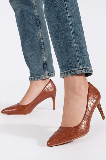 Braune High Heels auf Absatz 2