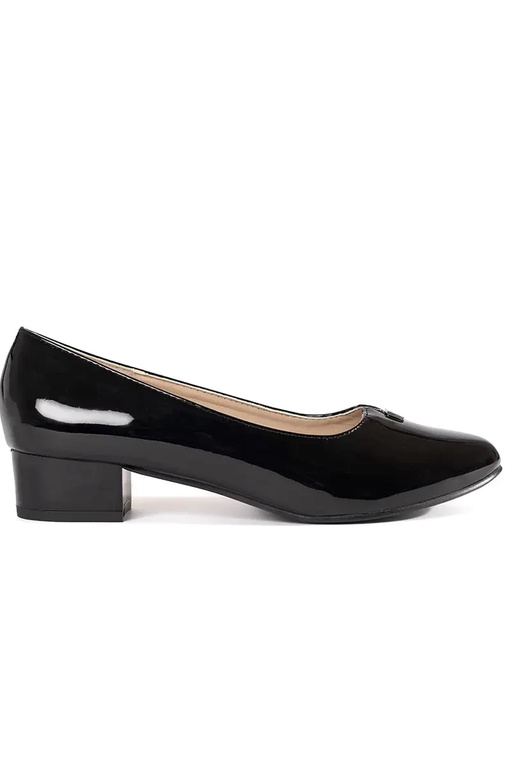 Schwarze Pumps mit Lackeffekt auf...