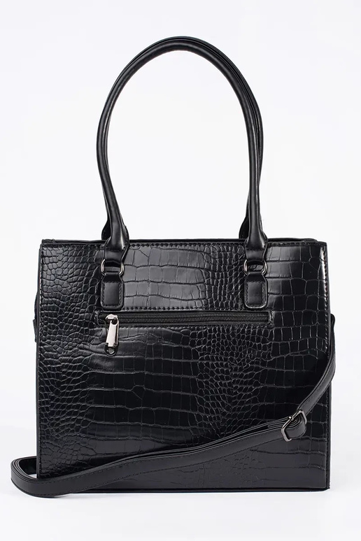 Schwarze mittelgroße Umhängetasche