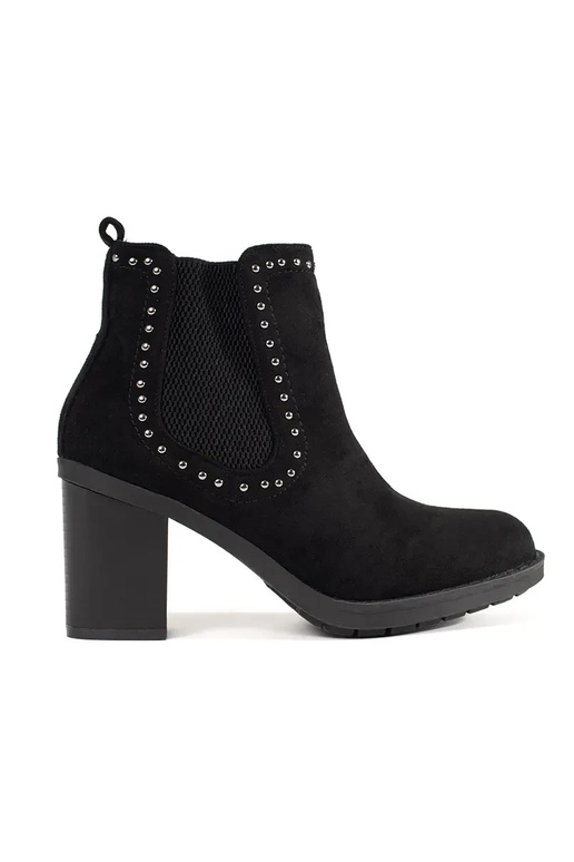 Schwarze Wildleder Stiefeletten