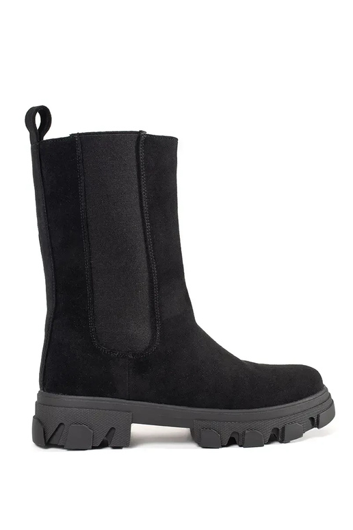Schwarze Wildleder Chelsea Boots