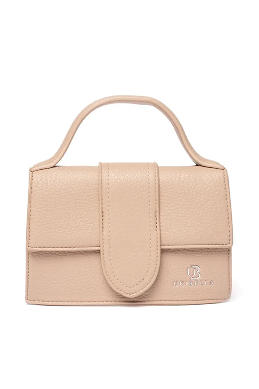 Beige kleine Tasche mit Griff