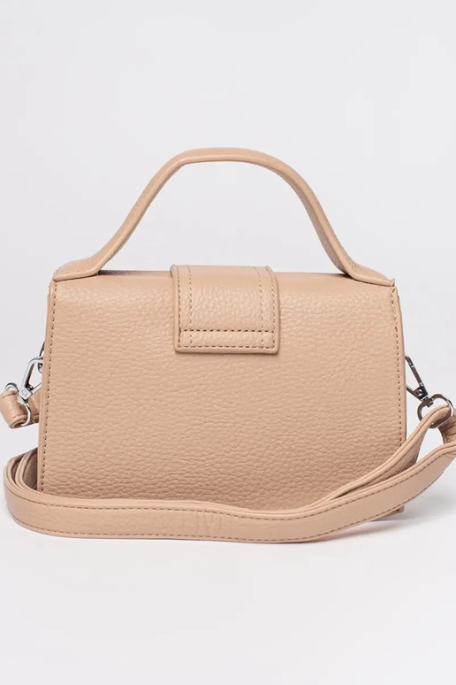 Beige kleine Tasche mit Griff