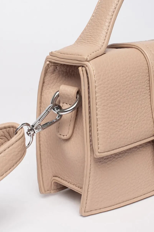 Beige kleine Tasche mit Griff