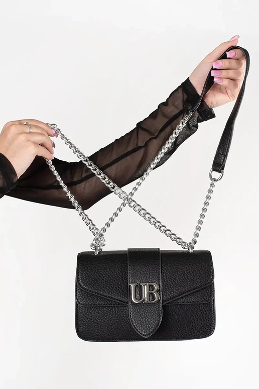 Schwarze kleine Damenhandtasche mit...