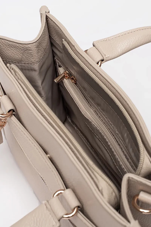 Elfenbeinfarbener Handtasche mit... Elfenbeinfarbener Handtasche mit...