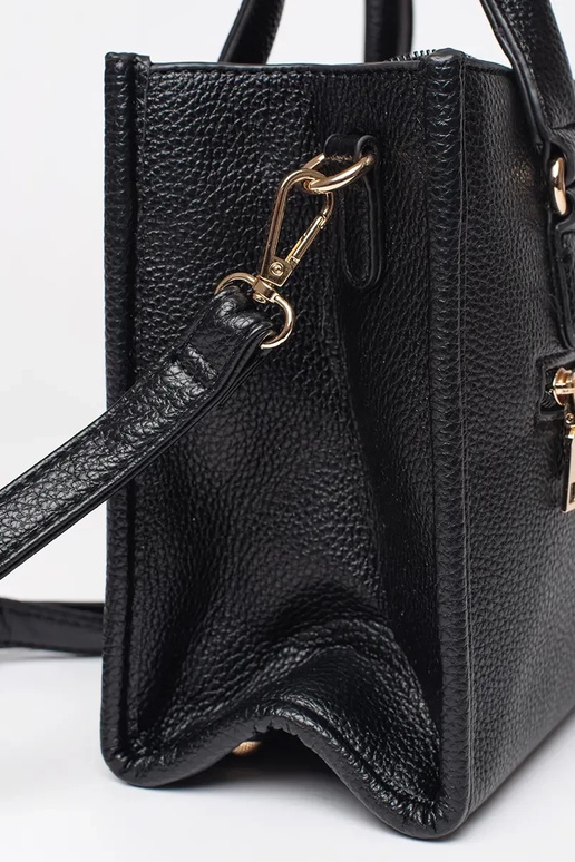 Schwarze Handtasche mit Reißverschluss