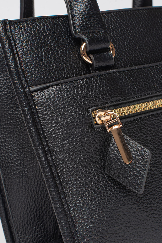 Schwarze Handtasche mit Reißverschluss