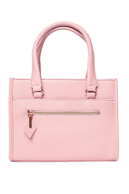 Rosa Handtasche mit Reißverschluss Rosa Handtasche mit Reißverschluss