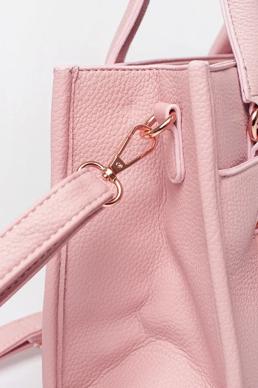 Rosa Handtasche mit Reißverschluss Rosa Handtasche mit Reißverschluss
